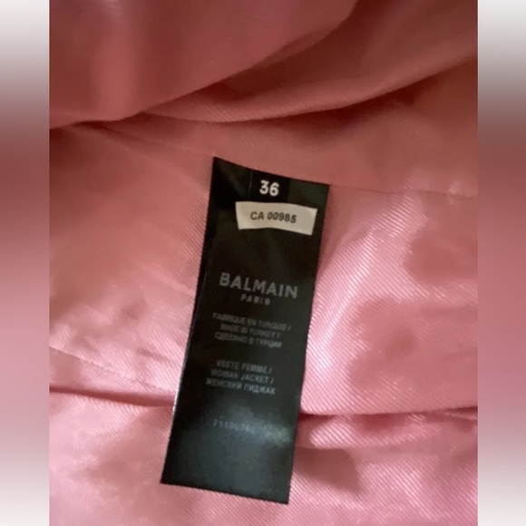 ❤️NWT Authentic Balmain Leather Blazer Size 36-S - Picture 14 of 14